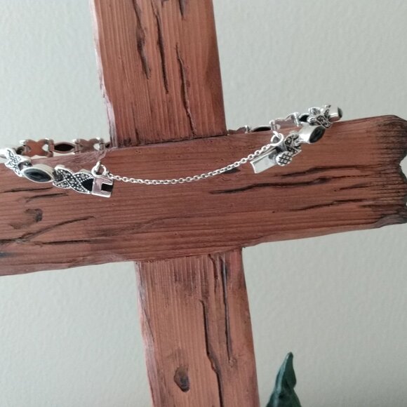 Black onyx ring & bracelet set . - Picture 6 of 7